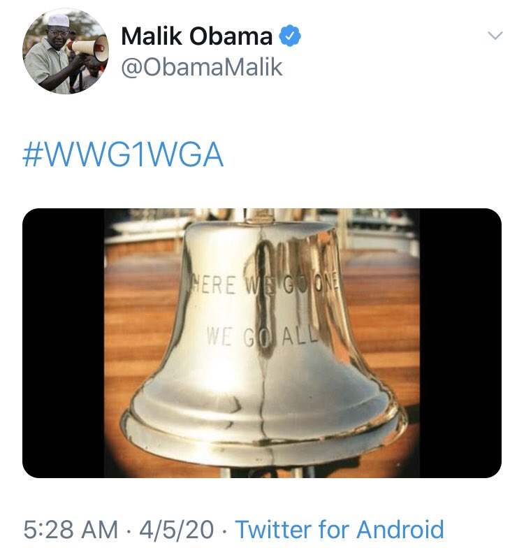 !!NEW Q - 3924!!15:04:38 EST Q posts  @ObamaMalik status from 04.05.2020!!! #WWG1WGA #QAnon @realDonaldTrump