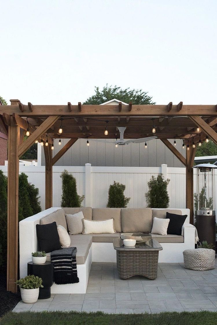 Add an outdoor patio to the backyard