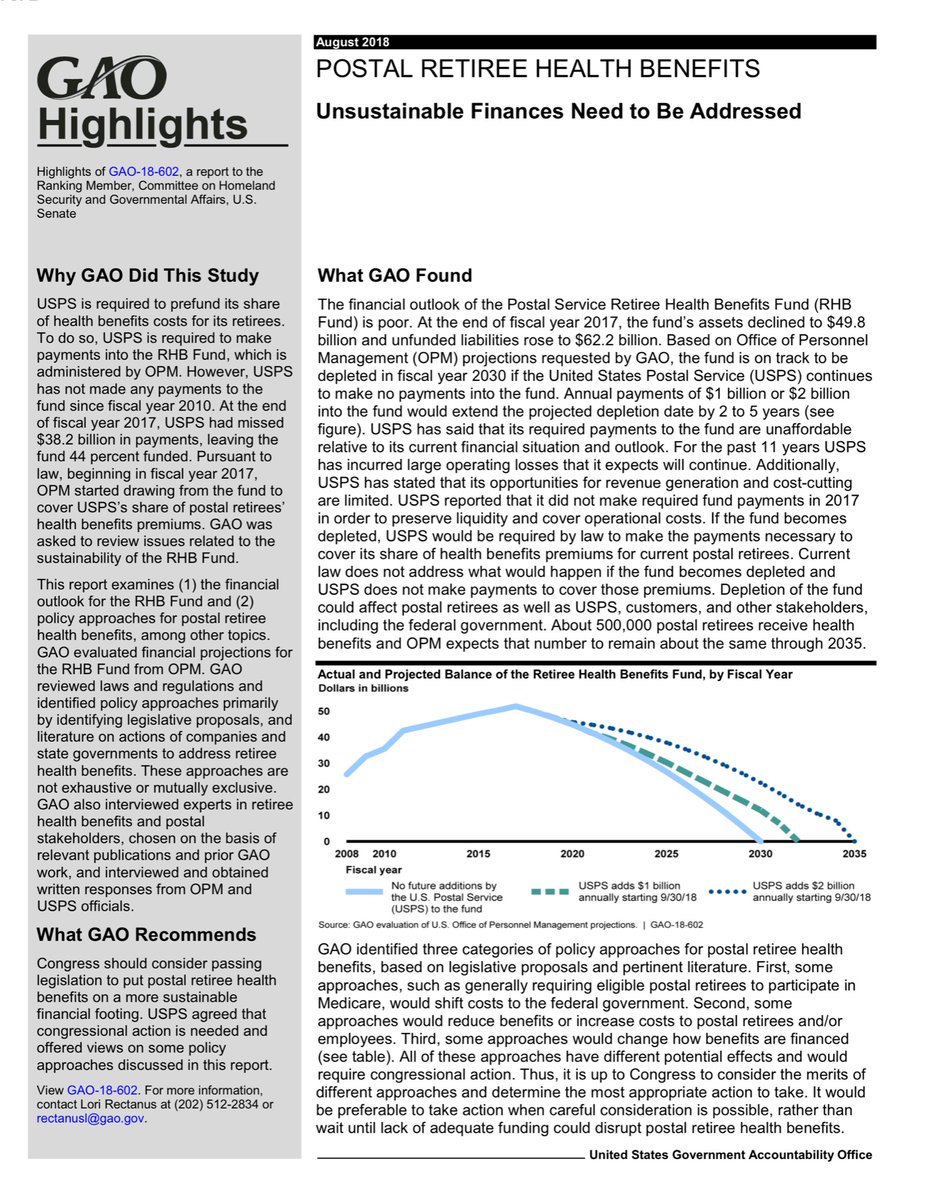 Let me brake this down - every OTHER FEDERAL AGENCY picks up the cost for employee benefits Yet the USPS by LAW must fund theirs & pay the GovernmentIt’s known colloquially as “an uneven playing field” those are the FACTs not an opinion  https://www.gao.gov/assets/700/694187.pdf