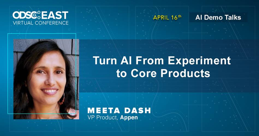 AppenGlobal_old's tweet photo. Join us at @ODSC Virtual AI Expo on April 16th to learn from Meeta Dash, VP of Product, how to successfully launch AI product with quality #trainingdata. Register now: https://t.co/pI1XkYLUKA https://t.co/U9oswbVkTu