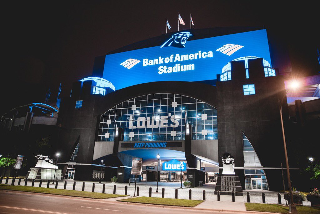 Bank of America Stadium on X: 'In honor of healthcare and essential workers  on the front lines of COVID-19 crisis, we #LightItBlue tonight! We join  together with stadiums across the country to