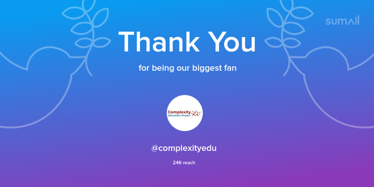 Our biggest fans this week: complexityedu. Thank you! via sumall.com/thankyou?utm_s…