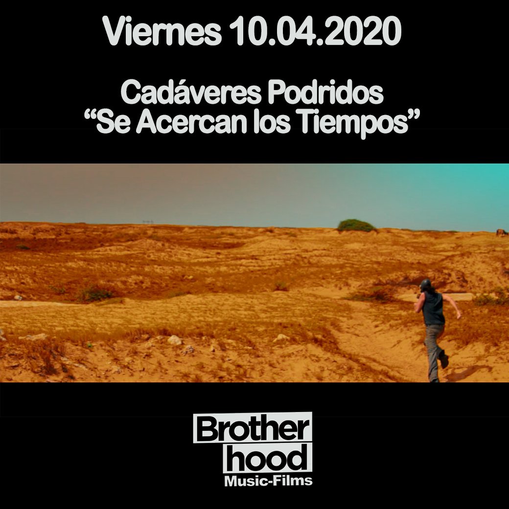 C_Exprimidos's tweet photo. #CadáveresPodridos, estrena este próximo viernes 10 de Abril un nuevo corte audiovisual de #SeAcercanLosTiempos, quinto tema de su último álbum #VivaNada.
//////////////////////////
#cadaverespodridos #vivanada #brotherhoodmusicfilms #seacercanlostiempos #doñamaldad #marderabia https://t.co/wfwf22nRU8