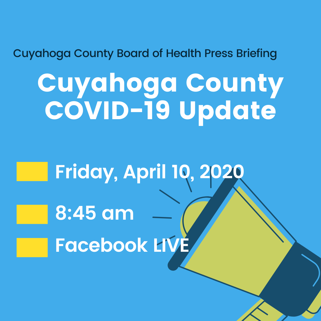 CCBH_Net's tweet photo. Join us live on Facebook tomorrow morning for updated #COVID19 information for Cuyahoga County.
#CCBH #Stayhome #StayStrongOhio #Flattenthecurve #SocialDistancing https://t.co/VNskem3OKE