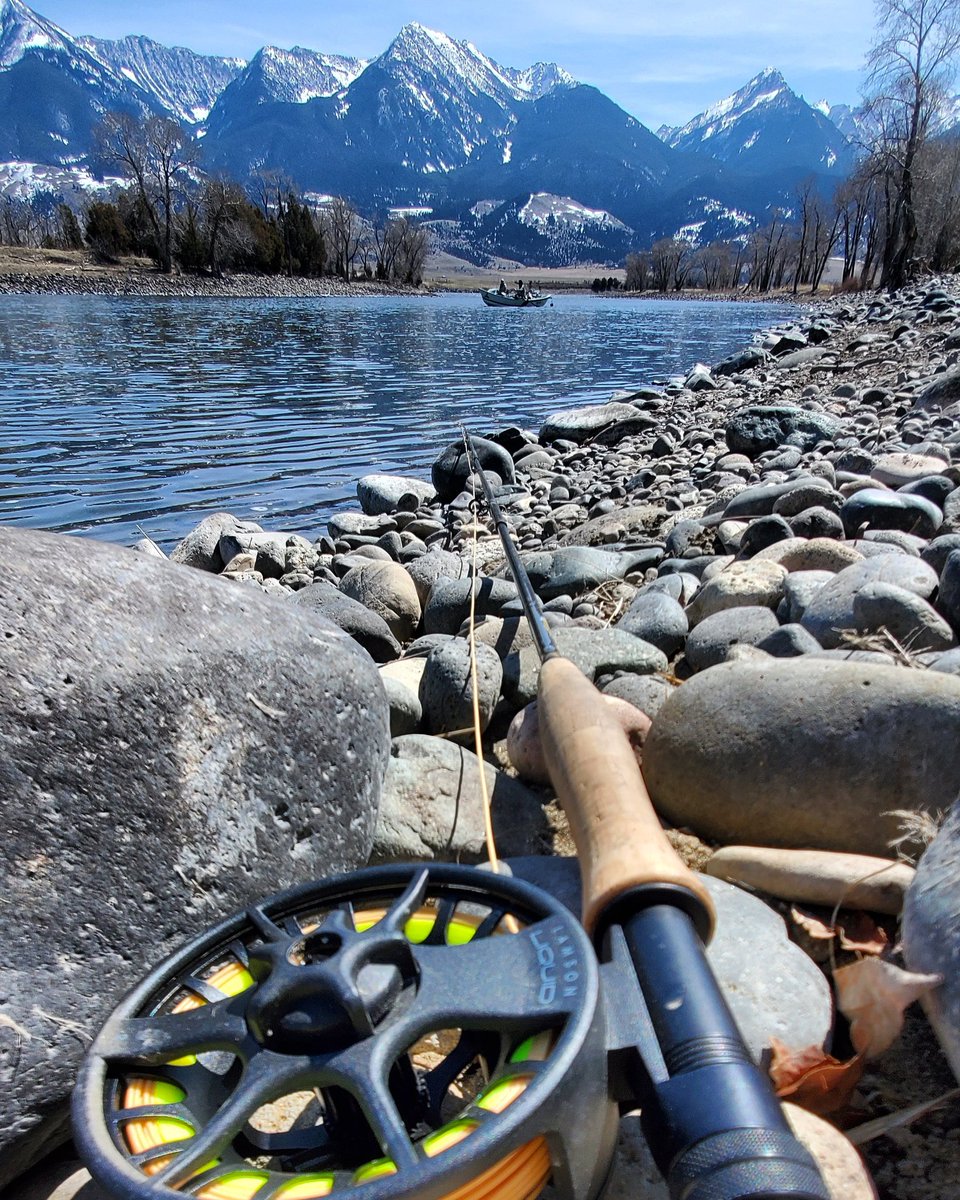 YNPPhotography's tweet photo. Another day of social distancing down... Montana style. 
#flyfishing 
#yellowstoneriver 
#socialdistancing 
#montana
#fishing https://t.co/wQ2QI6u55j