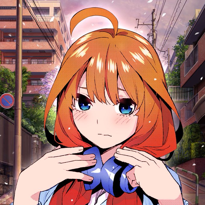 MichaelKunさんがTwitterに投稿した中野五月(五等分の花嫁)のイラスト。