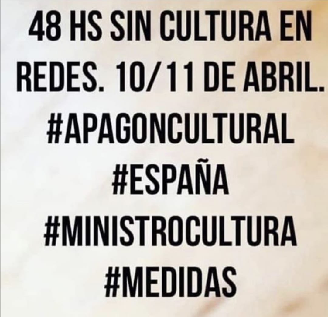 La cultura no es incompatible con la vida! 
Medidas también para los profesionales que se ganan el pan y viven de la cultura! También tienen familias a cargo.