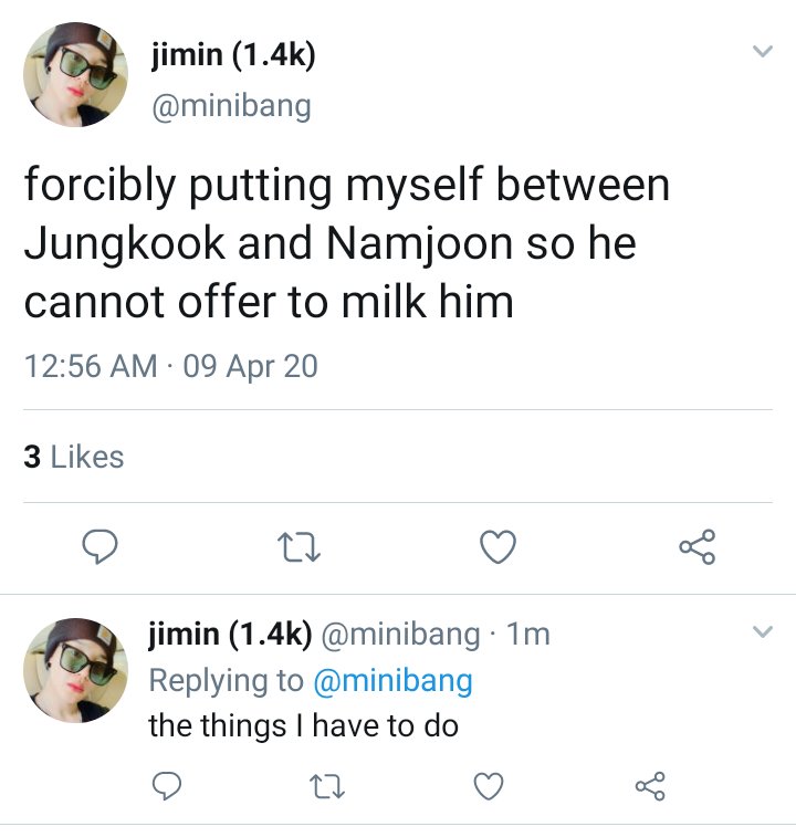 72. Jimin's tweets through the day