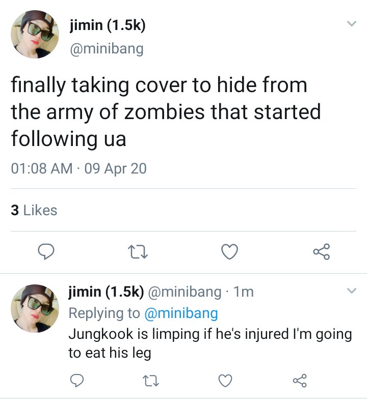 72. Jimin's tweets through the day