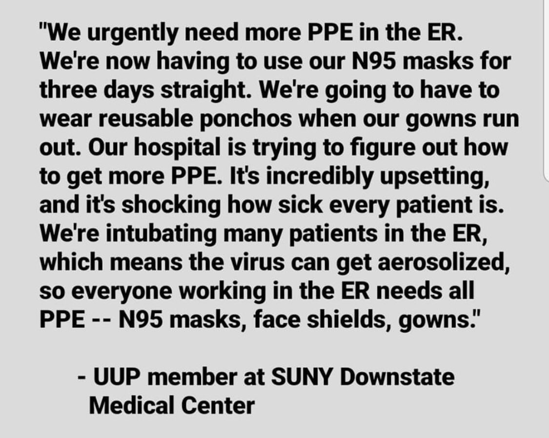 Odalis_H's tweet photo. When people need help, we respond. Hopping that @SUNY and @NYGovCuomo hear this call for help from SUNY DOWNSTATE #needPPE #SUNYDOWNSTATE https://t.co/qeXLnzzQsj