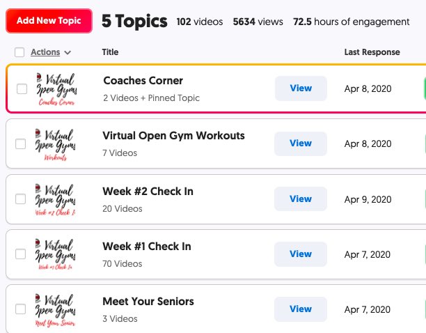 BarringtonCheer's tweet photo. We’re 8 days into Virtual Open Gyms and we’re already at over 5600 video views &amp; 70+ hours of participation in our Flipgrid! Keep up the hard work, Broncos! (If you didn’t get the open gyms email, be sure to register for tryouts at https://t.co/UgC75sY0Bs) 🐴❤️💪 https://t.co/VpBwq2UQL2