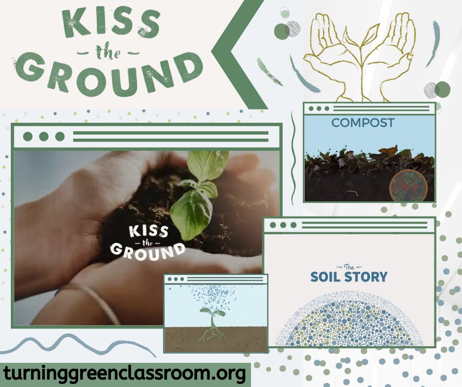 TurningGreenOrg's tweet photo. One way to address FOOD WASTE is composting. We’ll talk soil + biodiversity in upcoming #TGClassroom activities, but the answer literally lies beneath our feet — as our partner @kissthegroundCA champions so well! Talk composting as a food waste solution: https://t.co/1S6zoF1cUL. https://t.co/TZEJJtYJcD