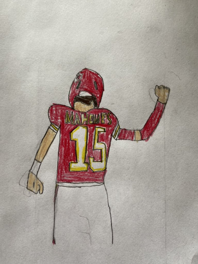 He was recently brought to tears of joy on his birthday when he got a copy of Madden ‘20 recently with  @PatrickMahomes on the cover, and has filled his quarantine time drawing pictures of his favorite players...