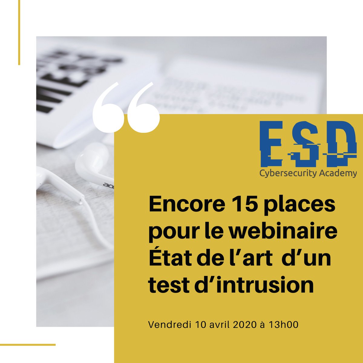 esd_academy's tweet image. 215 inscrits au webinaire de demain (vendredi 10 avril à 13h00). 
Exceptionnel 🙏 #SSI #cybersecurité #webinar #pentester #formations #madeinfrance #EU