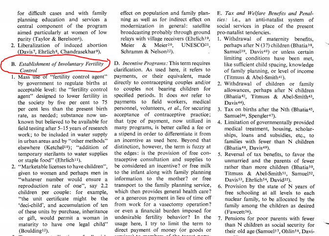 "Hmmmm but come on now, these guys were just a little misled! And besides, they just wanted to provide birth control assistance. It's not like they wanted to sterilize people involuntarily!"LMAO that's where you're wrong Mr. Strawman.From thier own documentation Feburary,1969