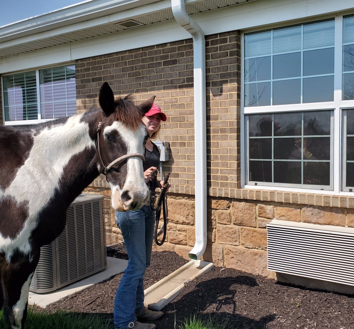 benton_house's tweet image. #BentonHouse of #Raymore residents enjoyed an exciting surprise! Thank you to Rhonda from Missouri Palliative &amp;amp; Hospice Care and her family for a wonderful window visit! Residents loved seeing Ritz the horse! ❤️