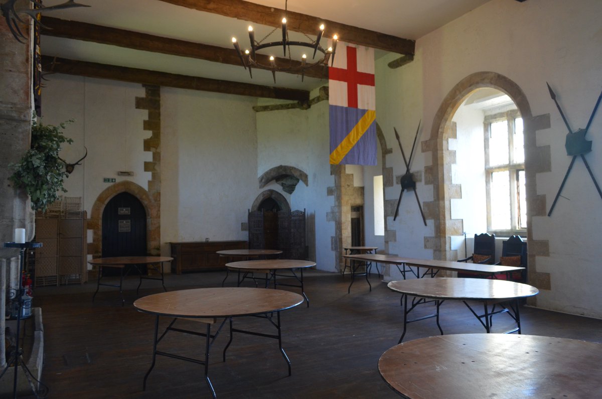 The Great Chamber at Bolton is where the Lord and Lady of the castle would dine and entertain. Mary, Queen of Scot's dined here under her cloth of estate.  #boltoncastle