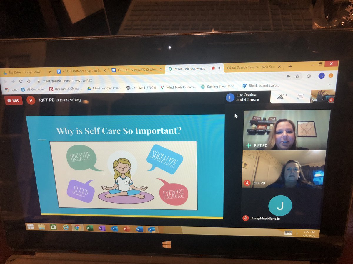 At last nite’s <a href="/rifthp/">RIFTHP</a> ‘Wellness Wednesday’ PD session <a href="/kimberly_ochs/">Kimberly Ochs</a> reminded us that it’s important to take care of ourselves. Take time for u &amp; your loved ones this long weekend. ‘See u’ again next week! <a href="/Mlabossiere/">Melisssa Labossiere</a> <a href="/sharon_usher/">SHARON USHER</a> <a href="/audraamy/">Audra</a> <a href="/Kat97teacher/">Kathleen Torregrossa</a> @peteguyon <a href="/AFTunion/">AFT</a>