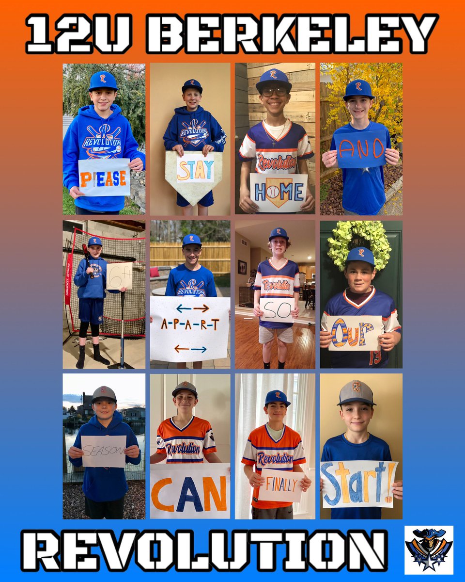 BerkeleyRevolu1's tweet photo. 46/60, 50/70, 60/90 is the only social distancing our boys know &amp; love. The 12U Berkeley Revolution is asking you to do your part so we can back onto the field!  #theorangearmy #revfamily #playball https://t.co/IHyP3vlS3B