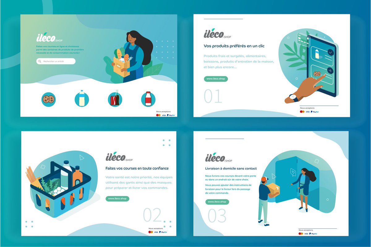 AlanMTQ's tweet image. NOUVEAU 👉 ileco.shop 👈

💻 Depuis 1 semaine nous avons crée ILÉCO® SHOP (@ilecoapp), une boutique en ligne afin de vous livrer des produits de première nécessité et de consommation courante !🍝 🍚 🍪 🥛 🧻 🧼

🔐 | Paiements Sécurisés 
🧤 | Livraison sans contact