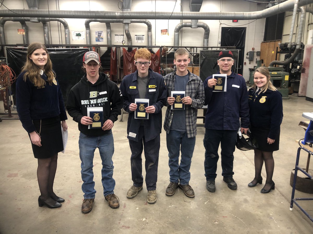 Four FFA members from the first-year Welding class at CTC participated in the Regional Ag Mechanics CDE held at Walkersville H. S. earlier in March.