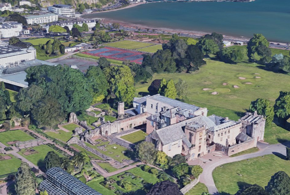 Torre Abbey, Premonstratensian founded c.1196. Church just footings but hey look at those W and E ranges. Guess Torquay isn't so bad