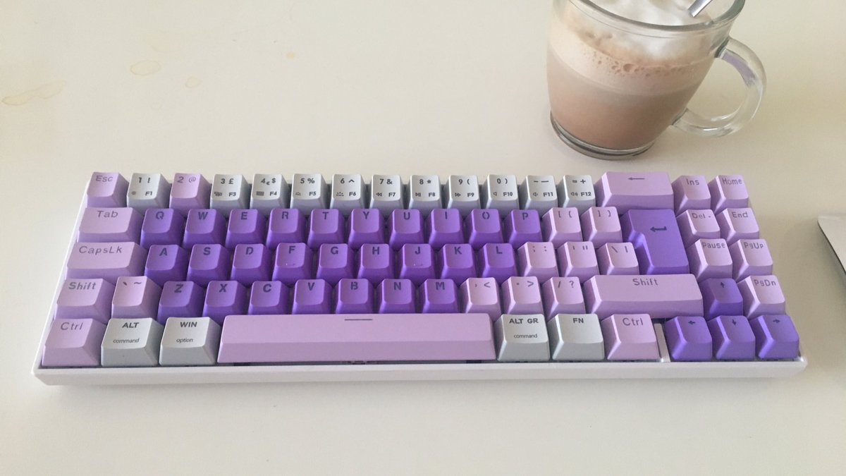 javabster's tweet photo. Finally jumped on the developer bandwagon and got a mechanical keyboard. It’s so clicky! 💜💜💜 #mechanicalkeyboard #developer #itsopretty https://t.co/zJ2Rx7LAGY