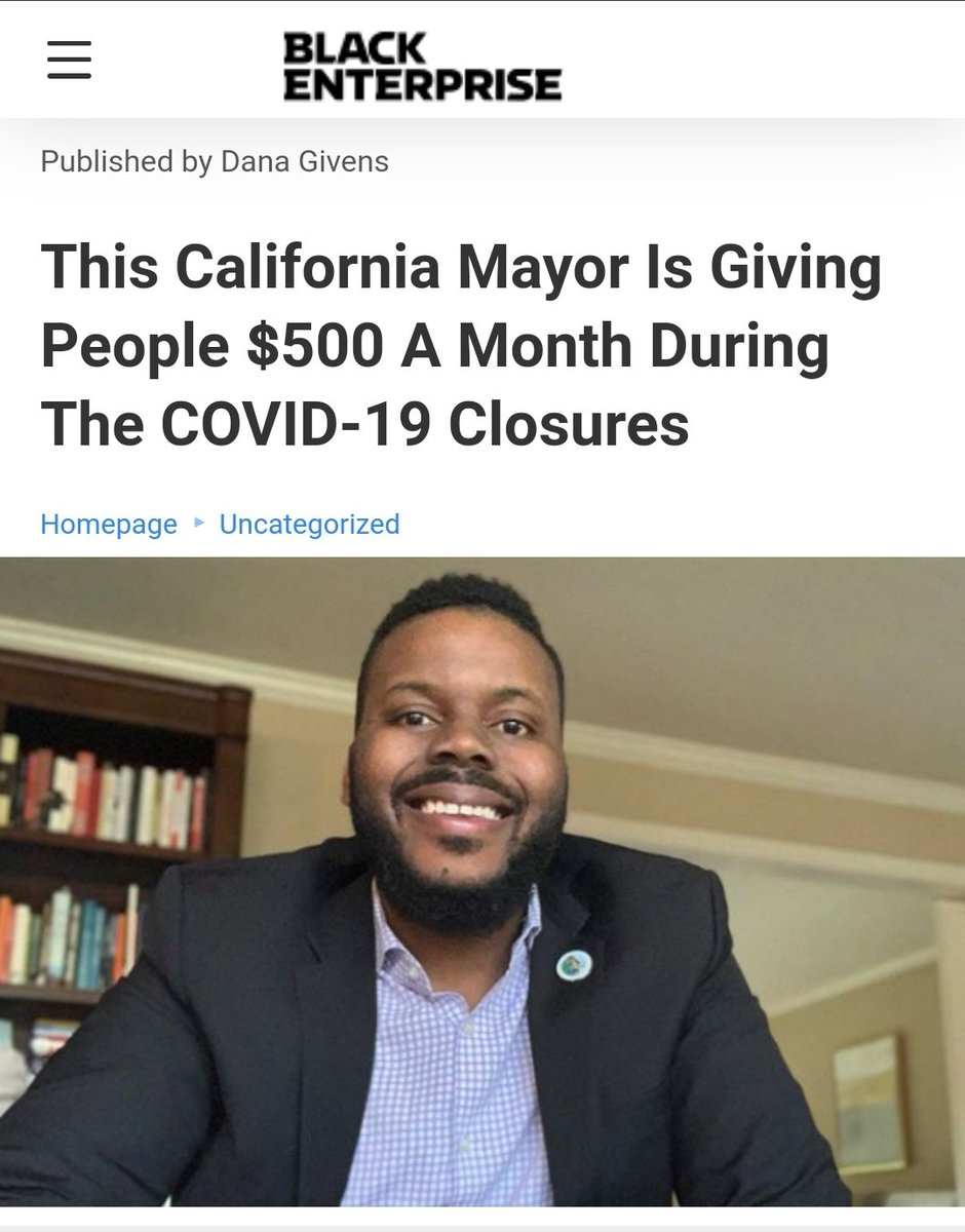 Shout out to one of my favorite mayors  @MichaelDTubbs. Universal basic income, free testing sites, and more are just some of the ways he is leading Stockton, CA. Thank you for your leadership!  #Covid_19