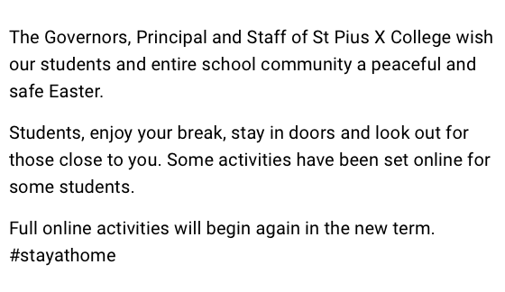 St. Pius X College tweet media