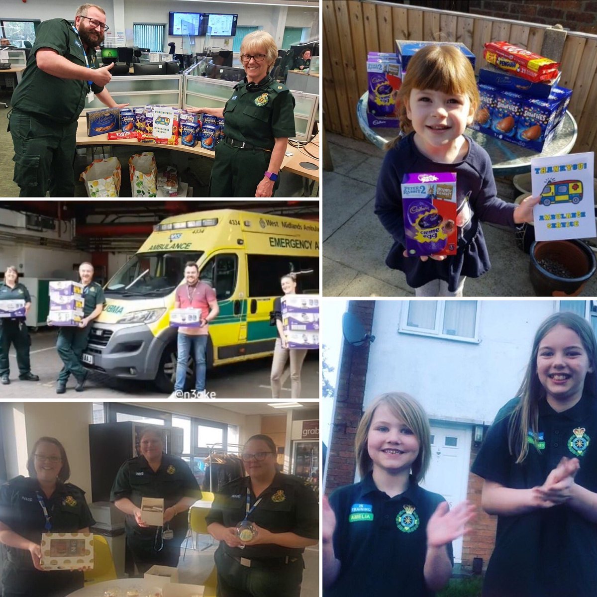 OFFICIALWMAS's tweet photo. It’s been another humbling day for our staff. Thanks very much for the lovely gestures, applause &amp; deliveries of easter eggs to several of our sites today from a number of kind hearted individuals ❤️ 

#bluelighthappy #stayhomesavelives https://t.co/u42n6JMcbC