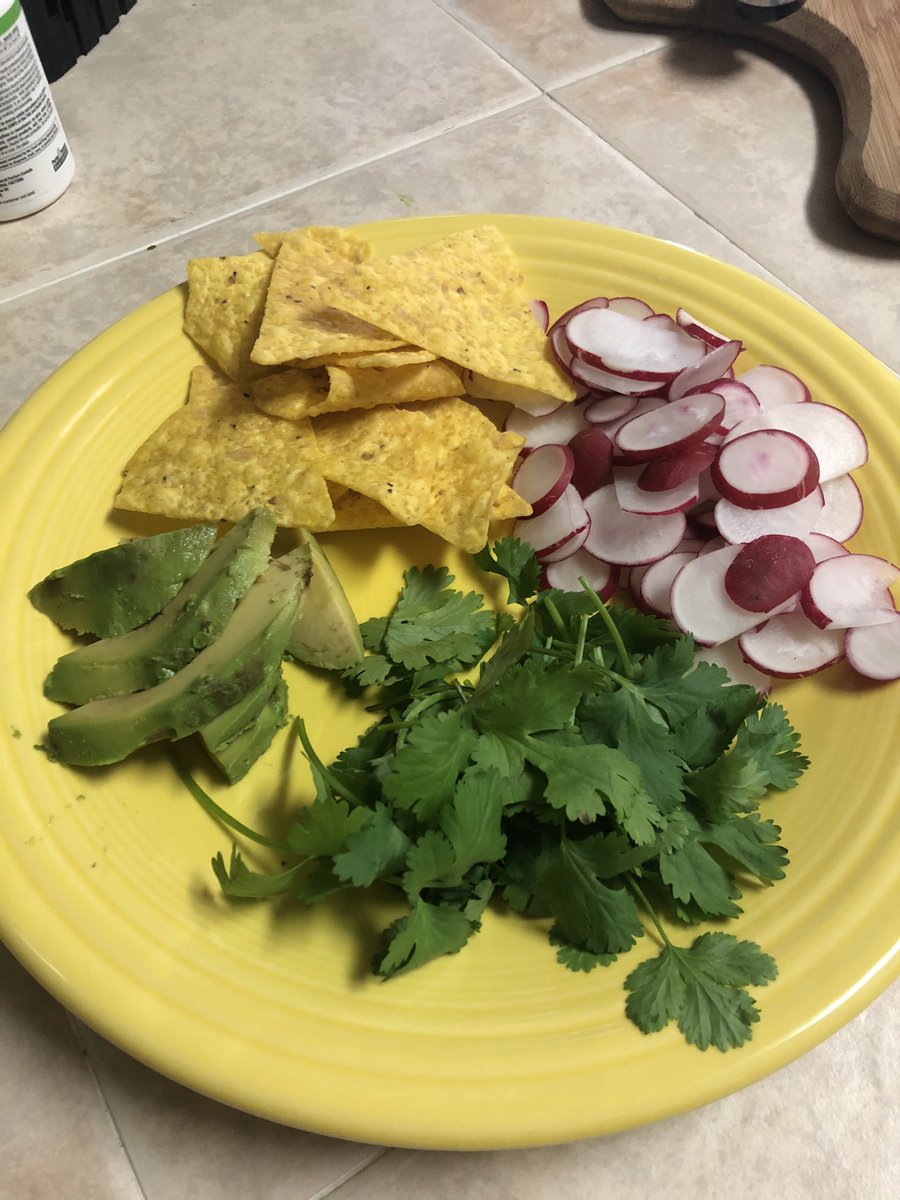 Any guesses as to what meal this beautiful tray of toppings goes with?