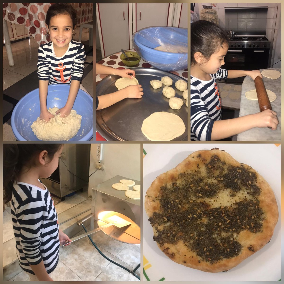 HibaBayoumi's tweet photo. Yasmine learned from grandma how to make a homemade "Manouche". She did all the steps until she reached her product! She then wrote all the steps on her whiteboard. @HijaziTalia @Hhhsinfo https://t.co/IcfuGIuo9I