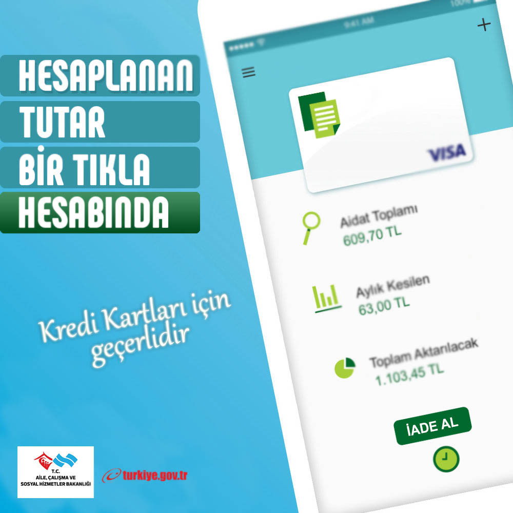 Hesaplanan tutar bir tık ile hemen hesabınızda. Bu işlemden sadece aktif kart sahipleri yararlanabilir.