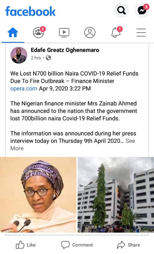 Fake news is more dangerous than COVID-19 as it stands..... I have been defending and discarding fake news on WhatsApp groups all day. Don't know how long I can hold anymore, there are many agents on different medium dishing out different kind of bad news.

@Benjay201 <a href="/woye1/">Woye</a> help