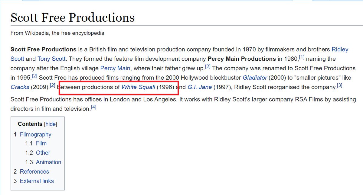 92) Q's reference to Scot-Free in the previous post is a hat tip to the production company that made the film "White Squall."Q has posted the trailer to the film many times.