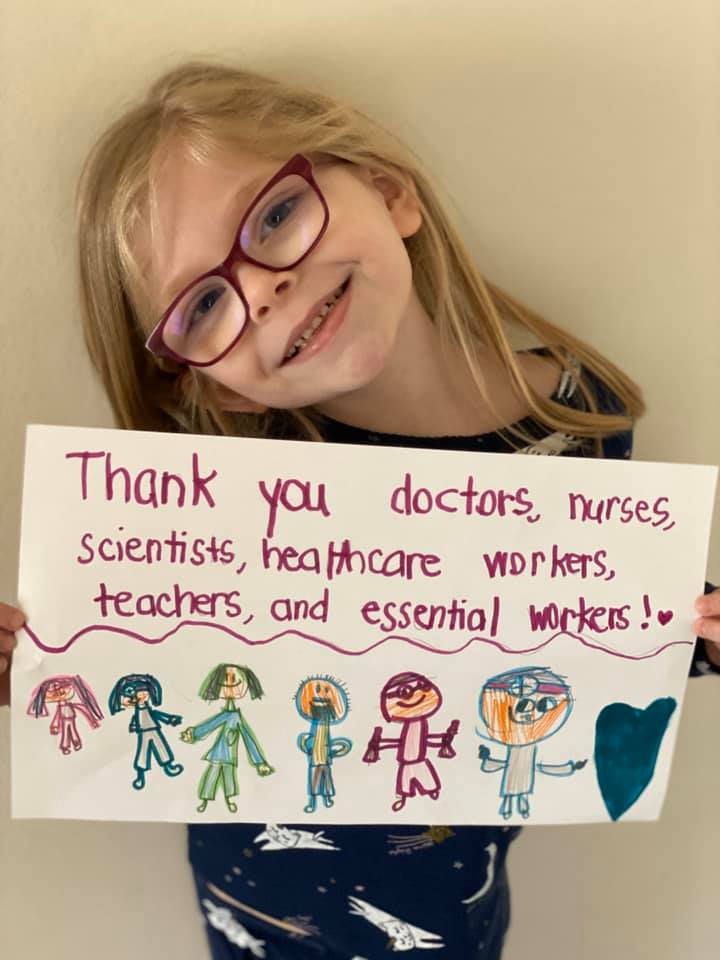 DrawingBrigade's tweet photo. "Thank you doctors, nurses, scientists, healthcare workers, teachers, and essential workers!" #drawingbrigade #FirstResponders https://t.co/cVmhrDJboa
