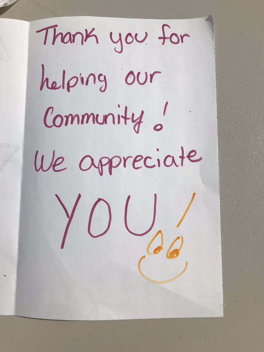 AbingdonVandP's tweet photo. Many thanks to Megan @nova_breadhead for filling grocery bags with breakfast foods to compliment lunch from @BayouBakery and @realfoodforkids today! What they don’t get to see is the appreciative faces of those we serve. We got a card today!@AbingdonGIFT @VPLiaison https://t.co/6AIzPF6Kse