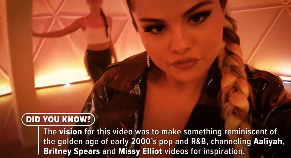 Britney has influenced Selena's music, performances and visuals. Most recently, she inspired the "Look At Her Now" music video.