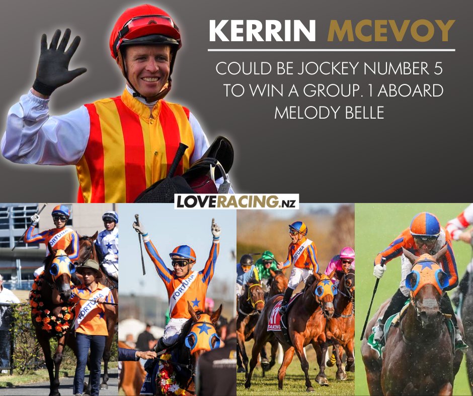 FRIDAY FACT | <a href="/KPMcEvoy/">Kerrin McEvoy</a> may join the list of <a href="/McnabMjmcnab/">Michael Mcnab</a>, Shafiq Rusof, Troy Harris and <a href="/opie_bosson/">Opie bosson</a> to have won a Group 1 race on <a href="/TeAkauRacing/">Te Akau Racing</a>'s Melody Belle in the Gr.1 Queen Elizabeth Stakes.

 A rare feat, Kiwi-bred So You Think maybe the only other horse to do so?