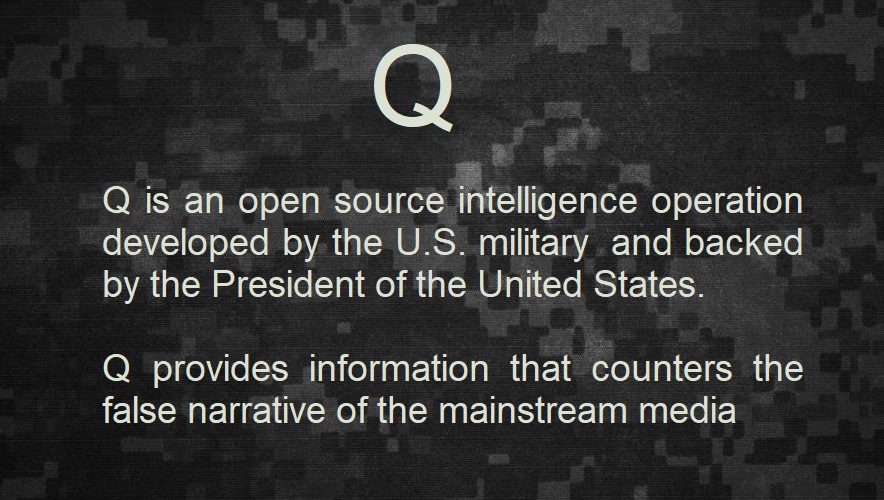 94) Q wrote:  Backchannels are important.We know bad actors will be prosecuted because our backchannel source (Q) has clued us in to the President's plans.