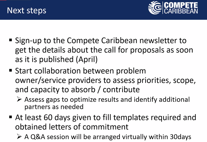 competecarib's tweet photo. Here are the next steps in the Blockchain Innovation Initiative. Le'ts get to work!
#BIIBarbados #Blockchain #CompeteCaribbean https://t.co/qhJDKoRDLv