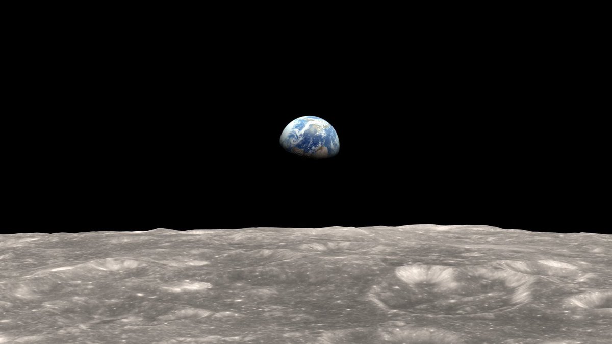 In 1969 we first stepped foot on the moon and captured earthrise from its surface, shot by  @AstroMCollins