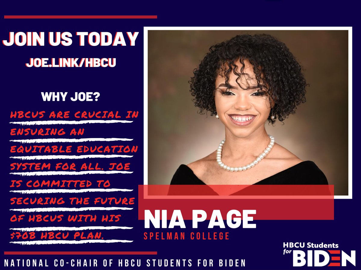 BidenHbcu's tweet photo. Here are our Co-Chairs for HBCU Students for Biden! https://t.co/Clqm6YsBg7