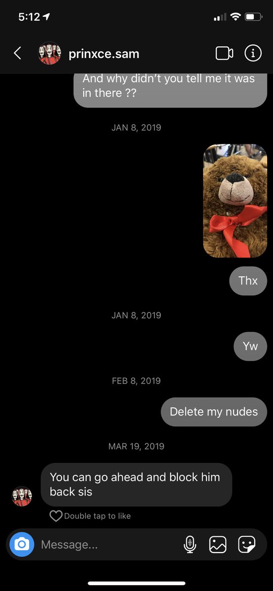 Me trying to ask him to delete my shit