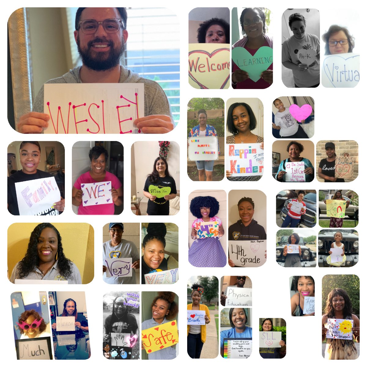 TJCotter's tweet photo. To our students and @WesleyES_HISD community, we miss you very much! Stay safe! #HISDStrong #BringingBackExcellence https://t.co/8fk7Mq31Nk