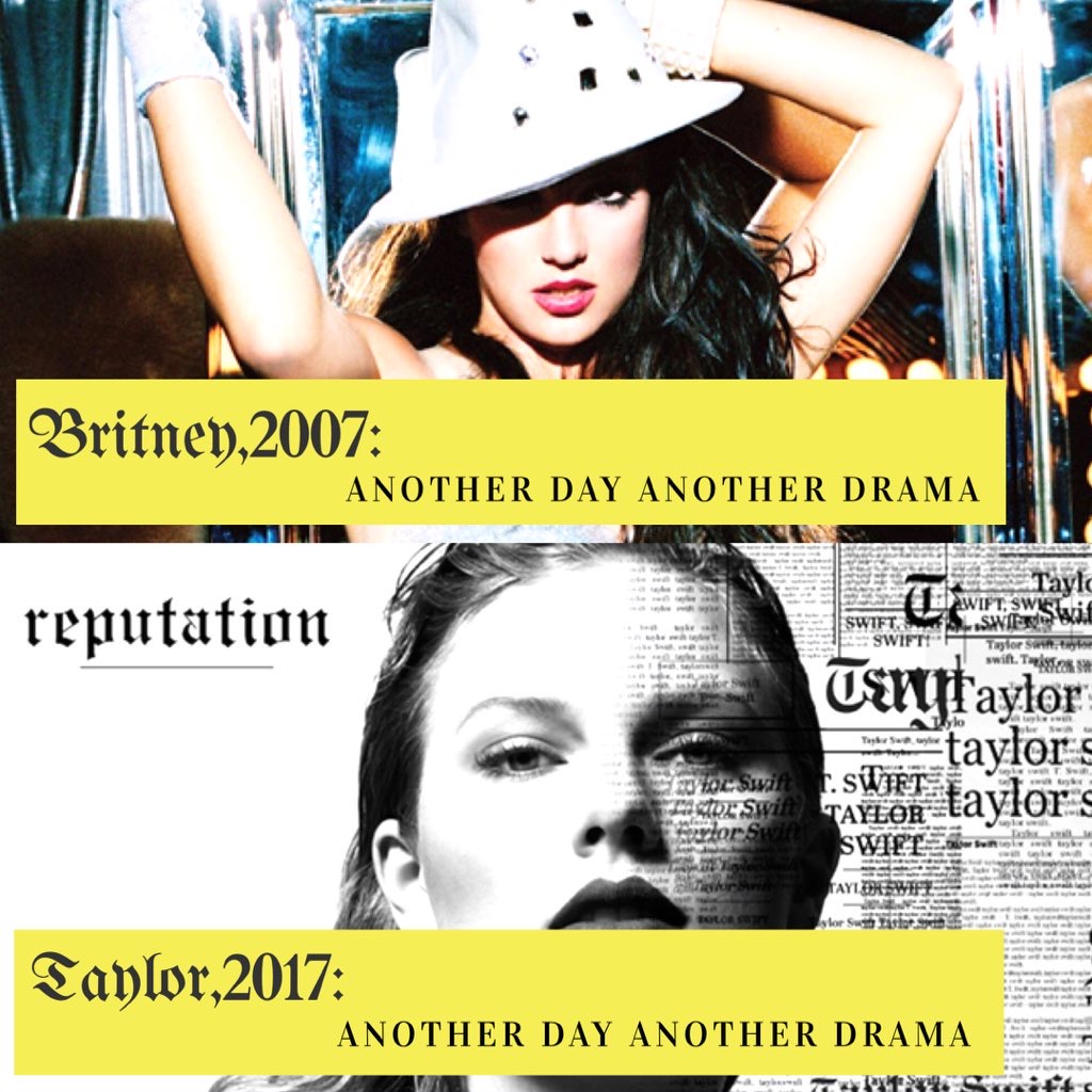 Rolling Stone pointed out the similarities between the sound and lyrics of "Blackout" and Taylor's "Look What You Made Me Do", in which she quotes the line "another day, another drama."