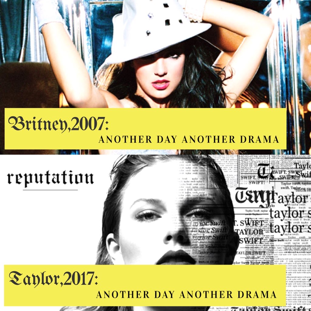 Rolling Stone pointed out the similarities between the sound and lyrics of "Blackout" and Taylor& #39;s "Look What You Made Me Do", in which she quotes the line "another day, another drama."