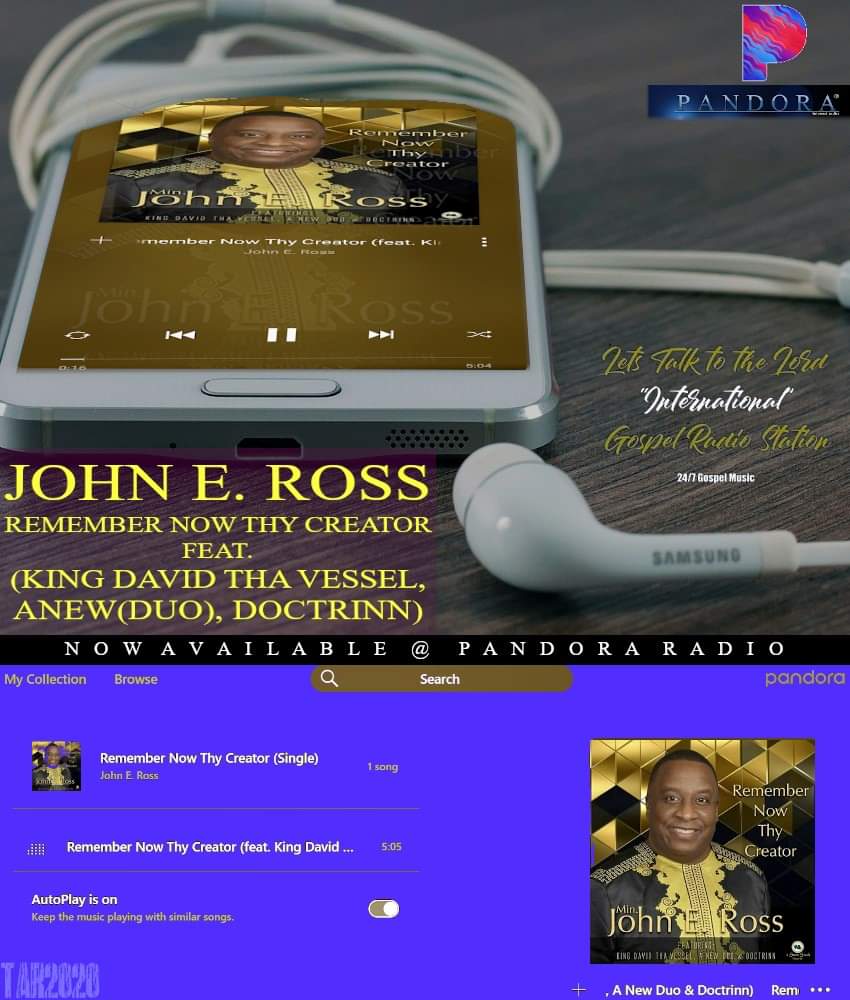 NeonGlobalEnt's tweet photo. John E Ross - Remember Now Thy Creator (Feat @Yieldedman, @AnewDuo, @DoctrinnVVIP)
Now live on Pandora Radio: https://t.co/cprkjcx4qE
โข โข โข โข โข โข
#johnross #doctrinn #anew #duo #kingdavid #vessel #chh #rapzilla #pandora #radio #live #newlevel https://t.co/Dl3HegoVuM