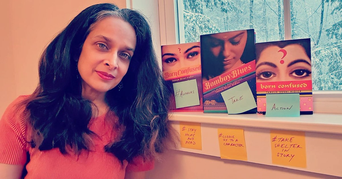 ThisIsTanuja's tweet photo. #StayHome #stayhomeandread #AuthorsTakeAction #TakeShelterInStory #socialdistancing
#FirstResponders #DimpleLala 💜s u. Thanks 4 launching @padmatv @sarah_aronson @mimawrites @staceyleeauthor @olugbemisola @alisongmyers @ellyswartz @laurashovan 👊🏾🙏🏾 @ireadya @scholasticinc https://t.co/FyNLReXdf3