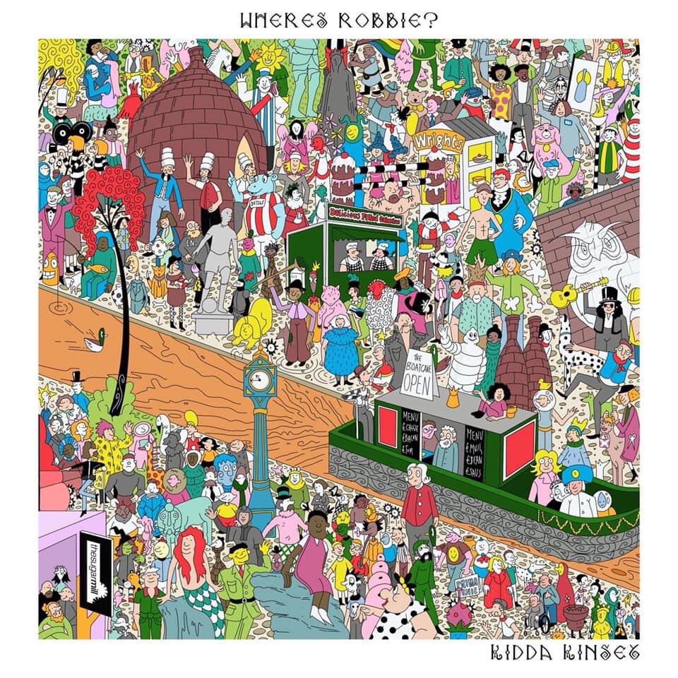 rwfanfest's tweet photo. @robbiewilliams CHECK THIS OUT! A #PotteriesPopstar #WheresWally #Stokie edition by the SUPER talented @KiddaKinsey a local Stoke artist! We reckon Teddy and Charlie could have loads of #lockdown fun trying to work out #WheresRobbie? Weβve found @Slash too! RT β€οΈ https://t.co/LXdmx8e2d3
